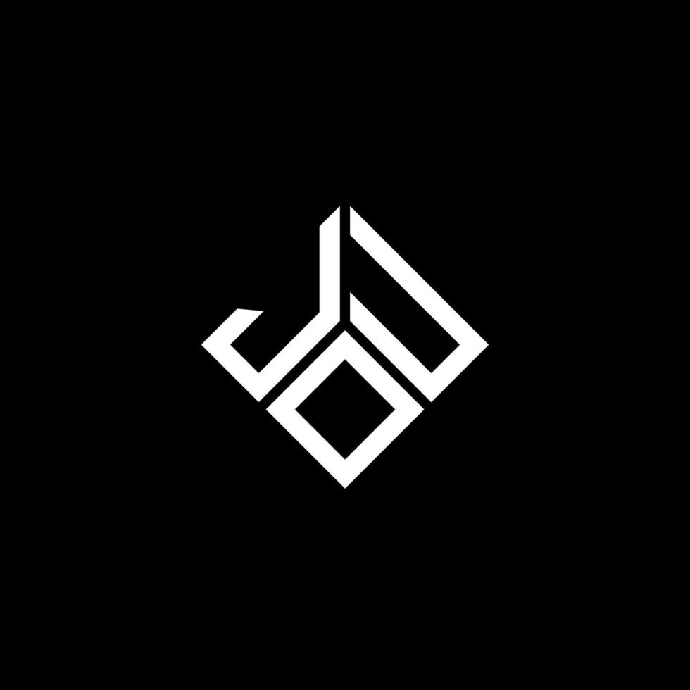 jou-Buchstaben-Logo-Design auf schwarzem Hintergrund. jou kreative Initialen schreiben Logo-Konzept. jo Briefgestaltung. vektor