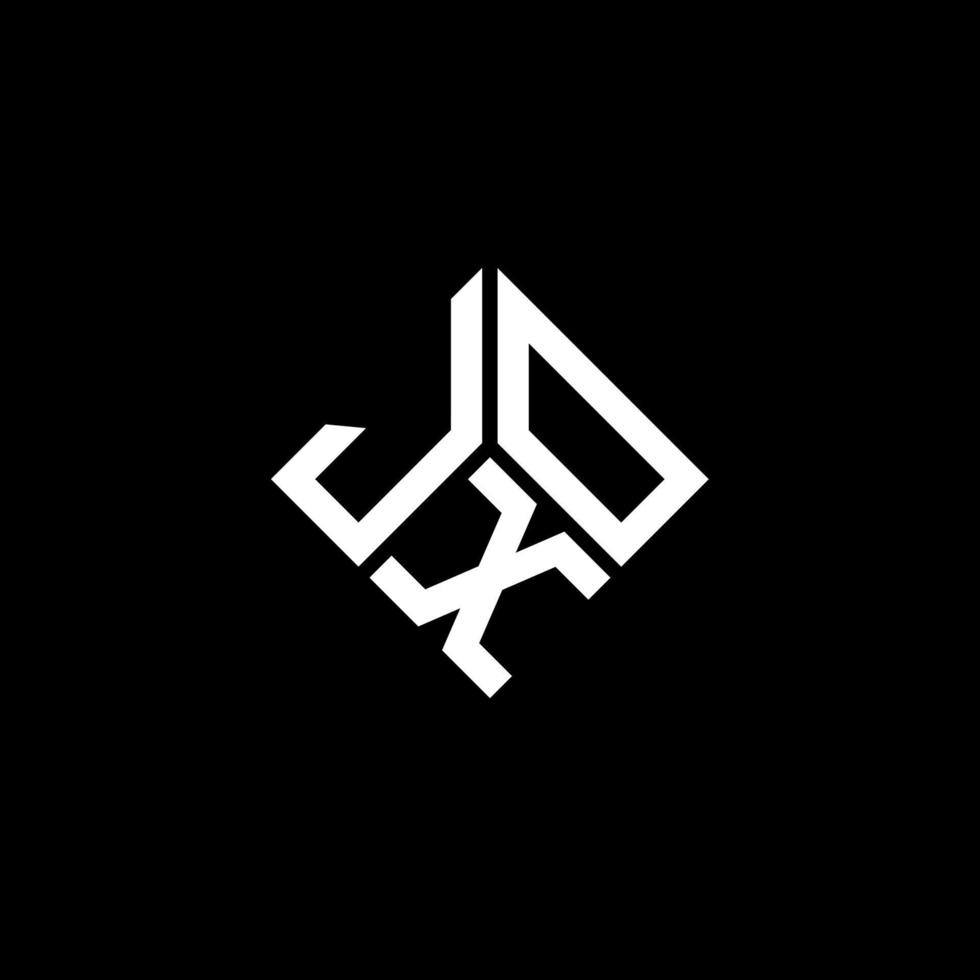 jxo-Buchstaben-Logo-Design auf schwarzem Hintergrund. jxo kreatives Initialen-Buchstaben-Logo-Konzept. jxo Briefdesign. vektor