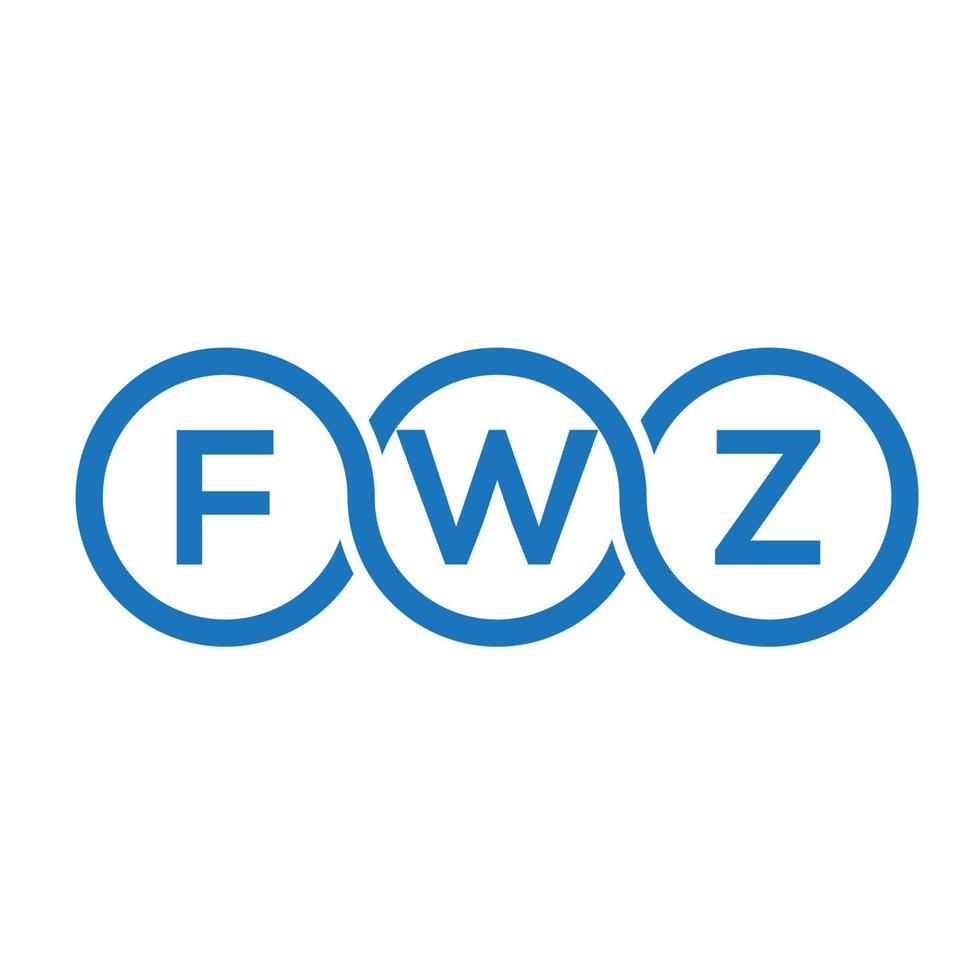 fwz-Brief-Logo-Design auf schwarzem Hintergrund. fwz kreative Initialen schreiben Logo-Konzept. fwz Briefgestaltung. vektor