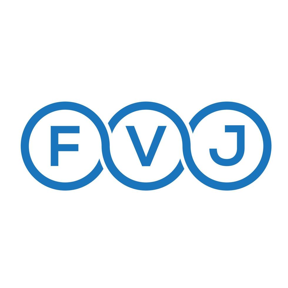 fvj-Buchstaben-Logo-Design auf schwarzem Hintergrund. fvj kreative Initialen schreiben Logo-Konzept. fvj Briefgestaltung. vektor