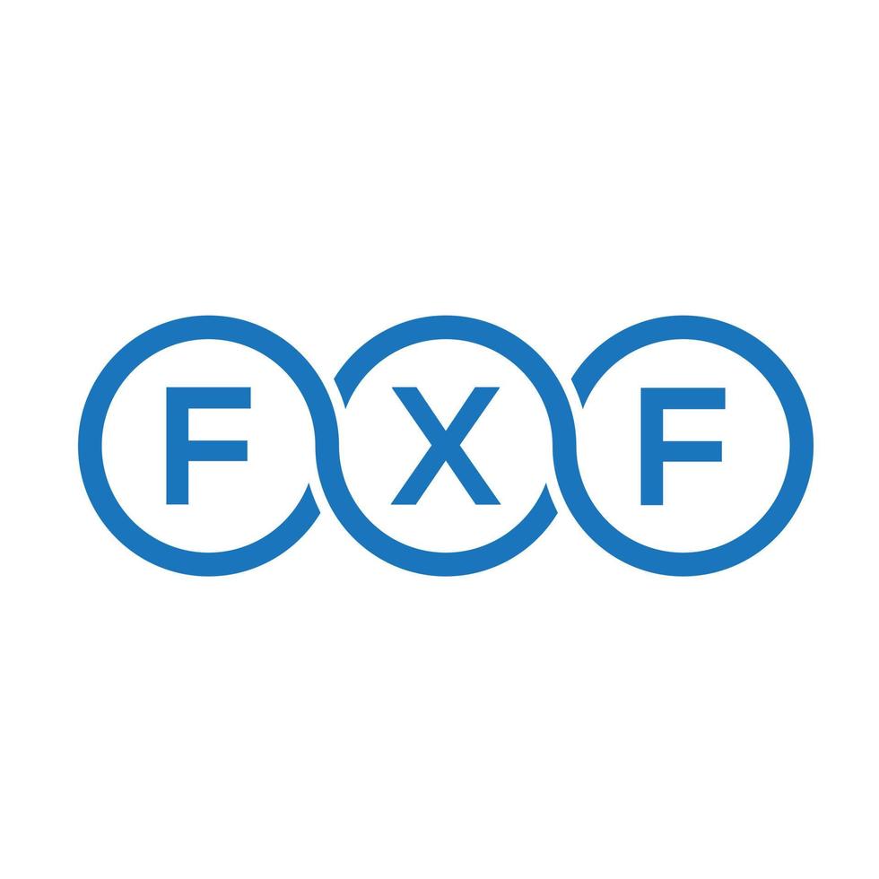 fxf brev logotyp design på svart bakgrund. fxf kreativa initialer bokstavslogotyp koncept. fxf bokstavsdesign. vektor