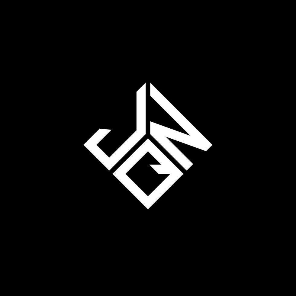 jqn-Buchstaben-Logo-Design auf schwarzem Hintergrund. jqn kreatives Initialen-Buchstaben-Logo-Konzept. jqn Briefgestaltung. vektor