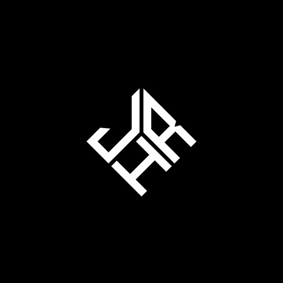 jhr brev logotyp design på svart bakgrund. jhr kreativa initialer brev logotyp koncept. jhr bokstavsdesign. vektor