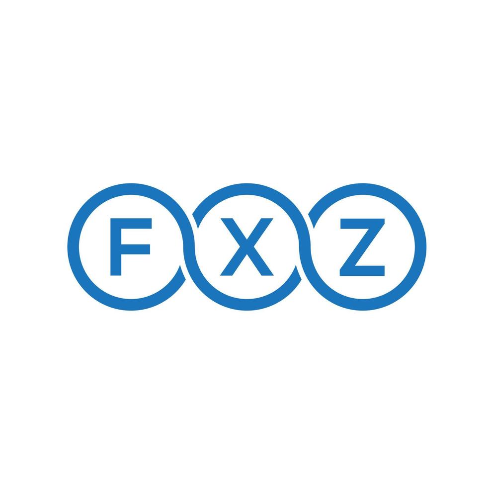fxz-Brief-Logo-Design auf schwarzem Hintergrund. fxz kreative Initialen schreiben Logo-Konzept. fxz Briefdesign. vektor