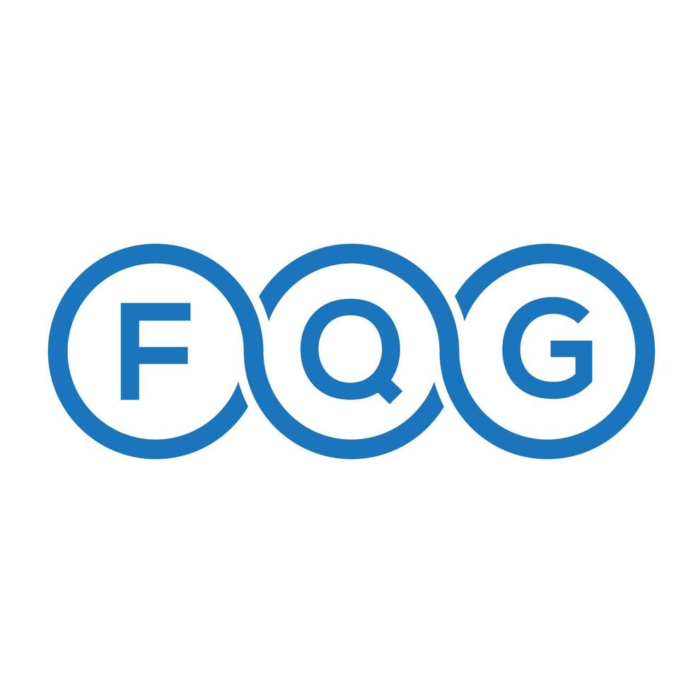 fqg-Buchstaben-Logo-Design auf schwarzem Hintergrund. fqg kreative Initialen schreiben Logo-Konzept. fqg Briefgestaltung. vektor