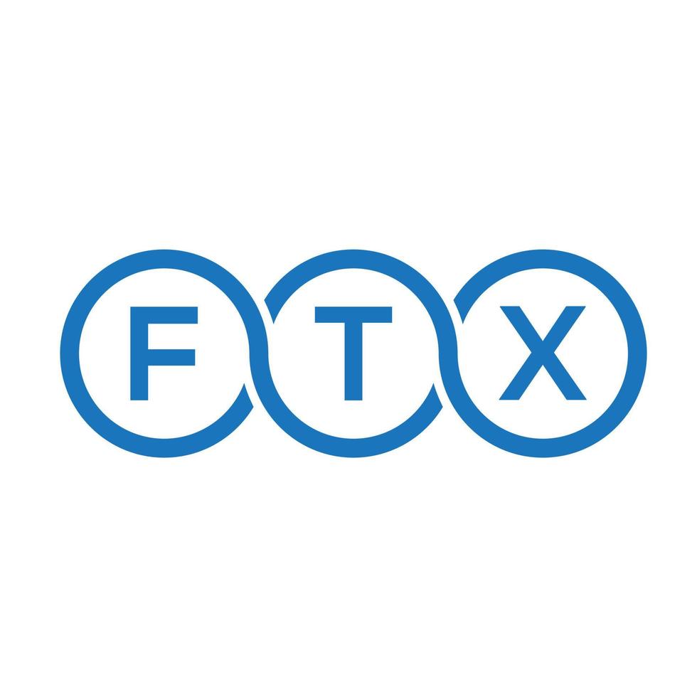 ftx-Buchstaben-Logo-Design auf schwarzem Hintergrund. ftx kreatives Initialen-Buchstaben-Logo-Konzept. ftx Briefgestaltung. vektor