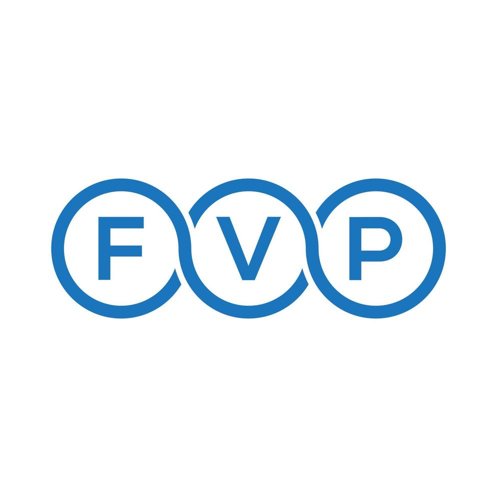 fvp brev logotyp design på svart bakgrund. fvp kreativa initialer bokstavslogotyp koncept. fvp brev design. vektor