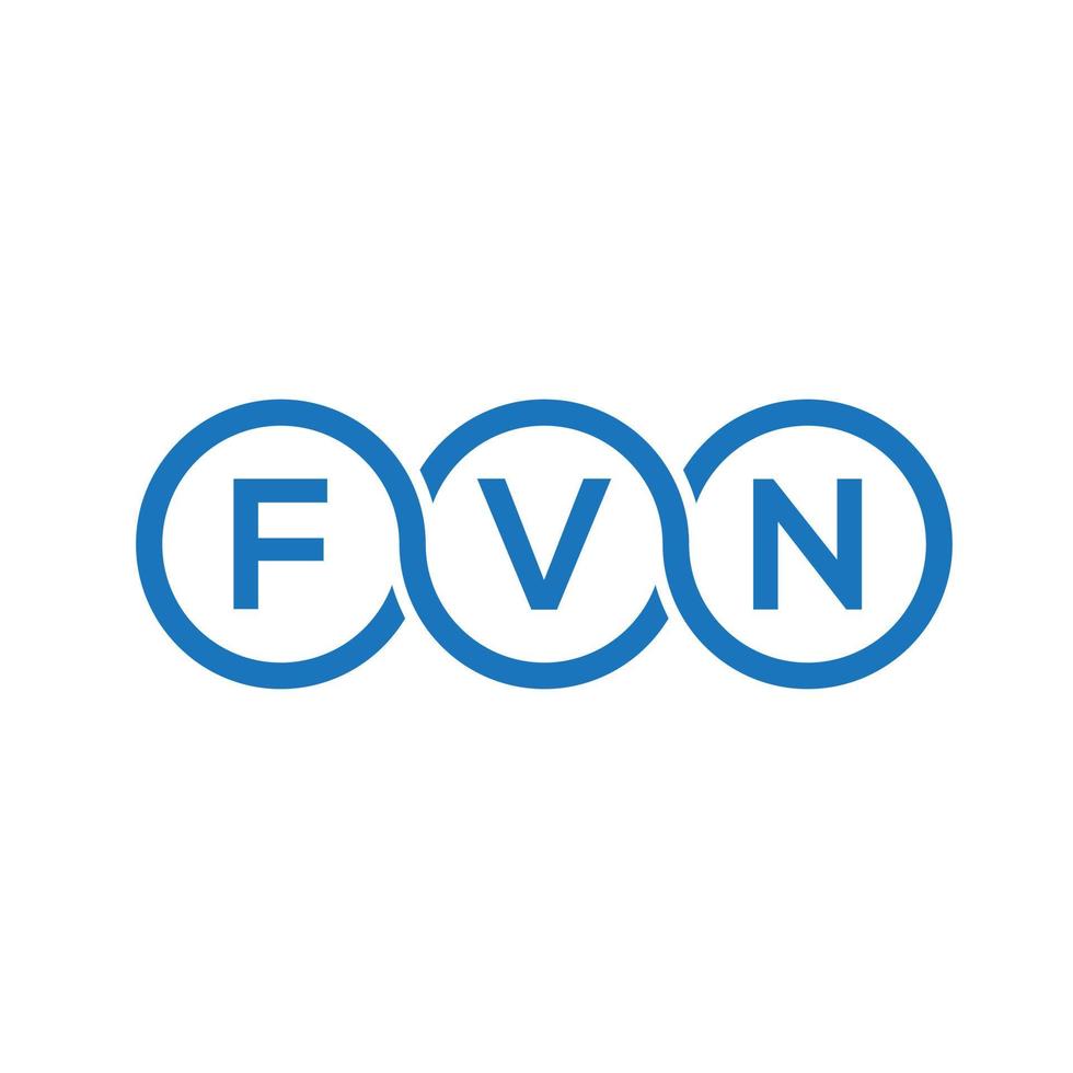 fvn brev logotyp design på svart bakgrund. fvn kreativa initialer bokstavslogotyp koncept. fvn bokstavsdesign. vektor