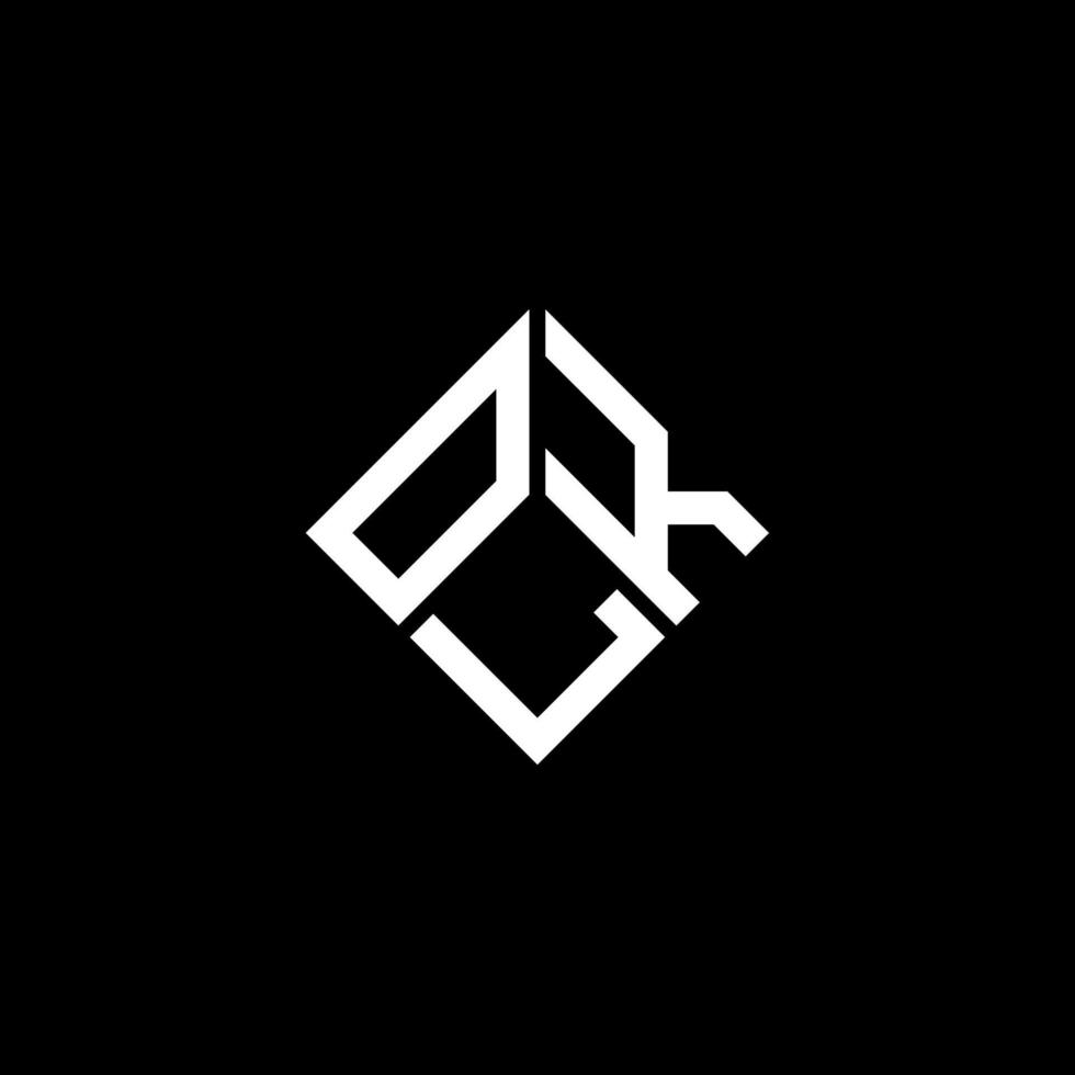 olk-Buchstaben-Logo-Design auf schwarzem Hintergrund. altes kreatives Initialen-Buchstaben-Logo-Konzept. alte Briefgestaltung. vektor