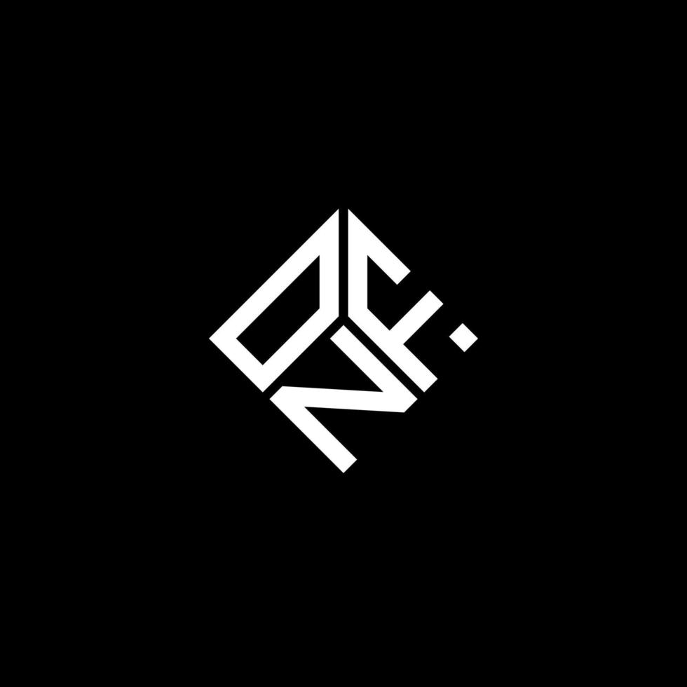onf brev logotyp design på svart bakgrund. onf kreativa initialer brev logotyp koncept. på bokstavsdesign. vektor