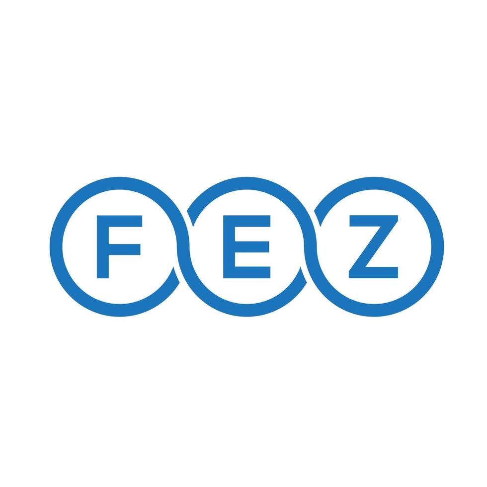 Fez-Brief-Logo-Design auf schwarzem Hintergrund. fez kreative Initialen schreiben Logo-Konzept. Fez-Buchstaben-Design. vektor