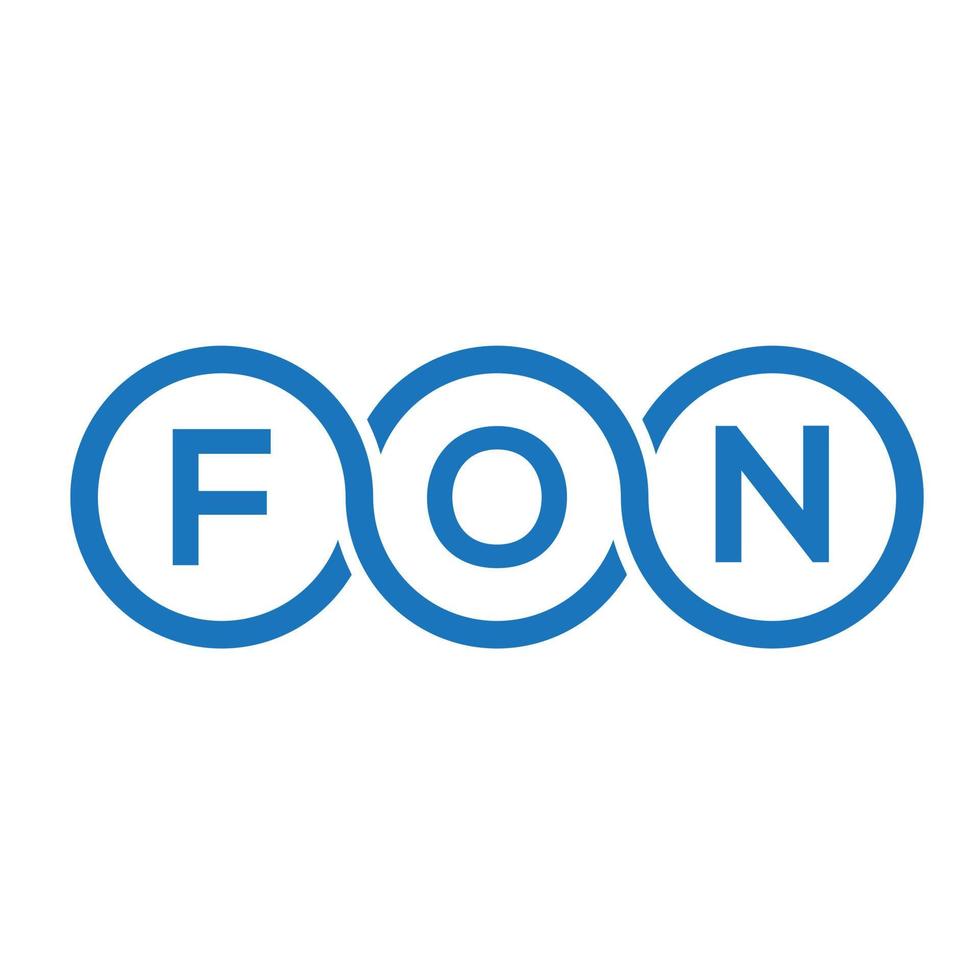 fon brev logotyp design på svart bakgrund. fon kreativa initialer brev logotyp koncept. fon bokstavsdesign. vektor