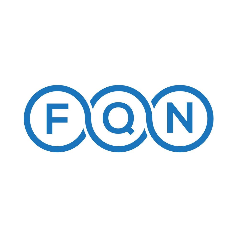 fqn brev logotyp design på svart bakgrund. fqn kreativa initialer brev logotyp koncept. fqn bokstavsdesign. vektor