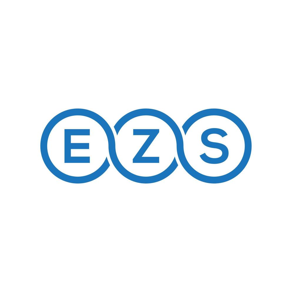 ezs brev logotyp design på svart bakgrund. ezs kreativa initialer brev logotyp koncept. ezs bokstavsdesign. vektor