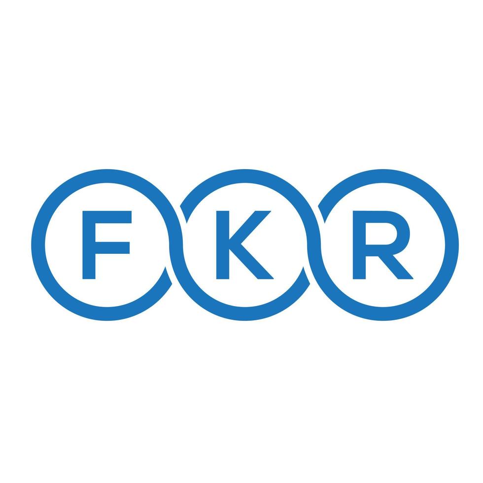 fkr-Buchstaben-Logo-Design auf schwarzem Hintergrund. fkr kreative Initialen schreiben Logo-Konzept. fkr Briefgestaltung. vektor