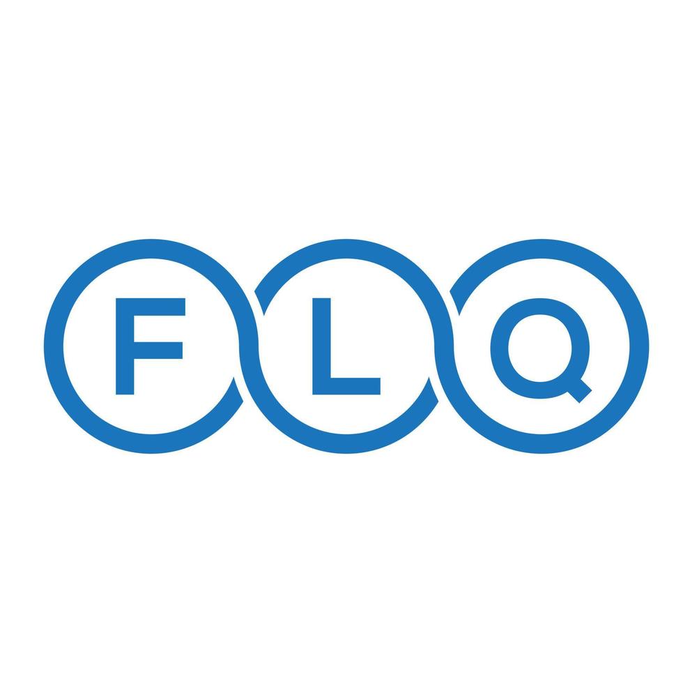 flq-Brief-Logo-Design auf schwarzem Hintergrund. flq kreative Initialen schreiben Logo-Konzept. flq Briefgestaltung. vektor