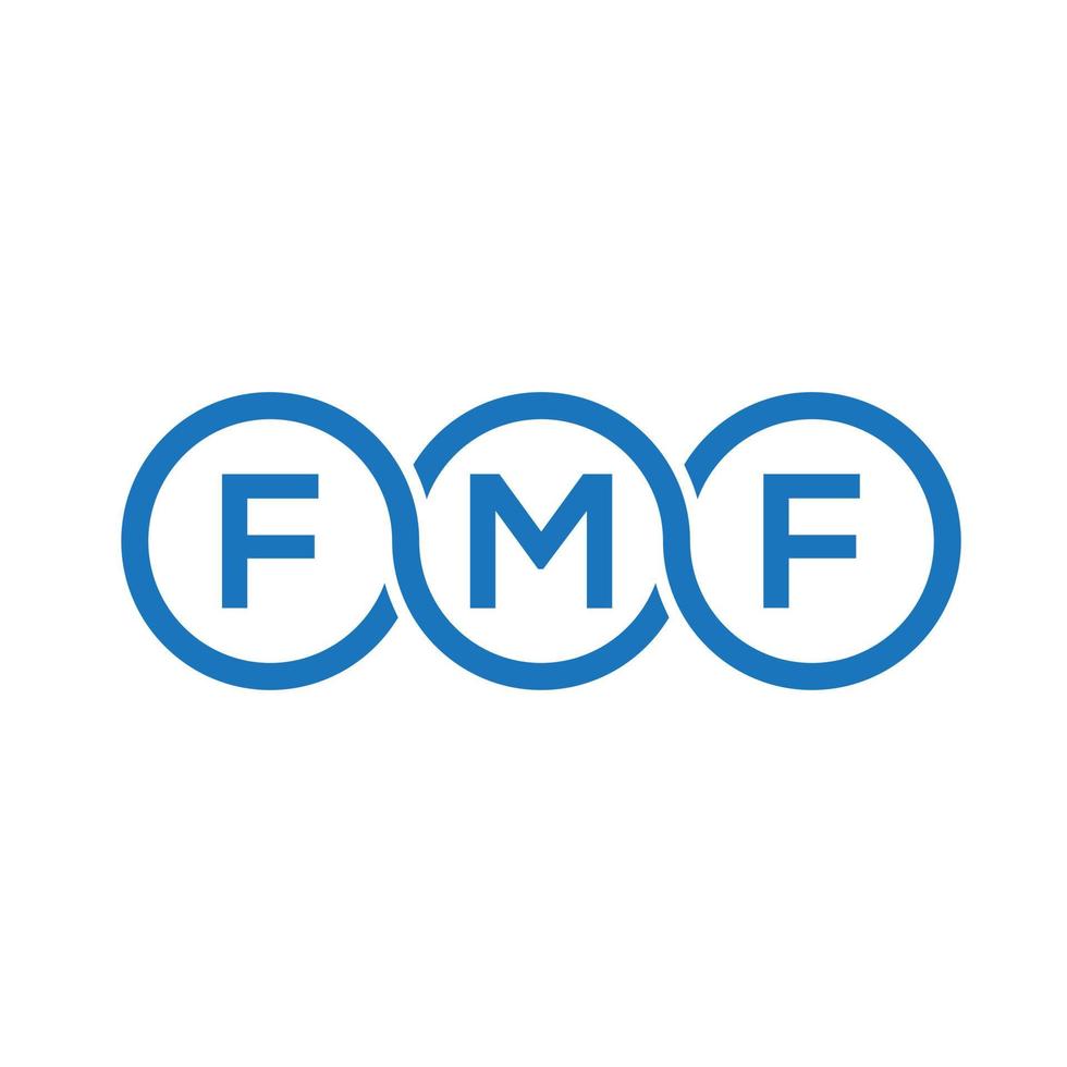 fmf brev logotyp design på svart bakgrund. fmf kreativa initialer bokstavslogotyp koncept. fmf bokstavsdesign. vektor