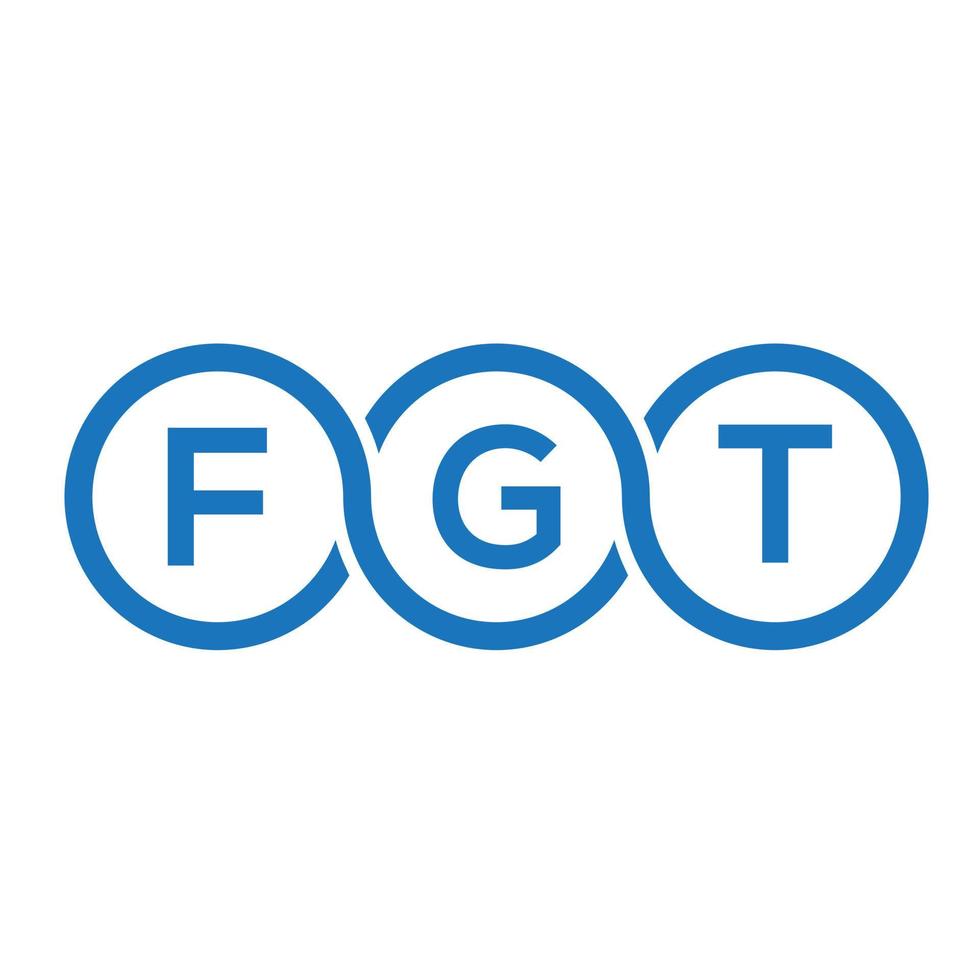 fgt brev logotyp design på svart bakgrund. fgt kreativa initialer brev logotyp koncept. fgt bokstavsdesign. vektor