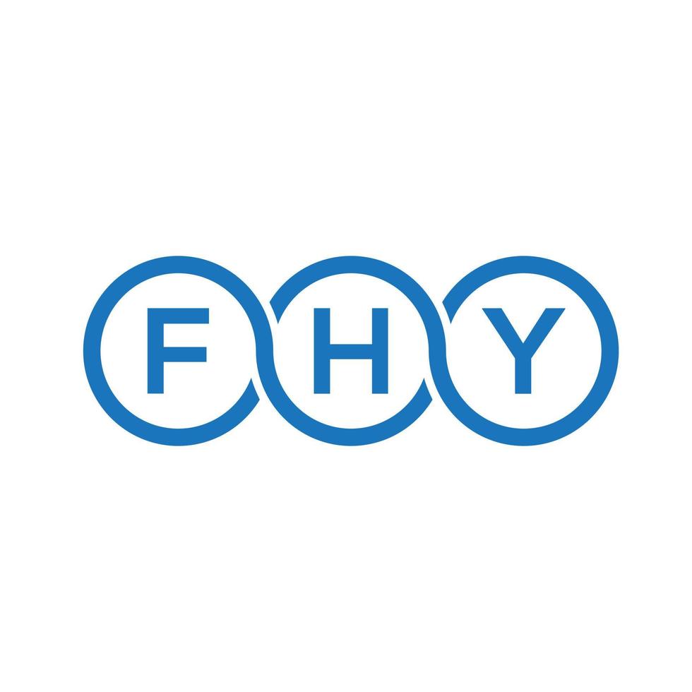 fhy-Buchstaben-Logo-Design auf schwarzem Hintergrund. fhy kreatives Initialen-Buchstaben-Logo-Konzept. fhy Briefgestaltung. vektor