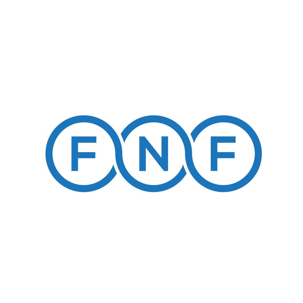 fnf-Brief-Logo-Design auf schwarzem Hintergrund. fnf kreative Initialen schreiben Logo-Konzept. fnf Briefgestaltung. vektor