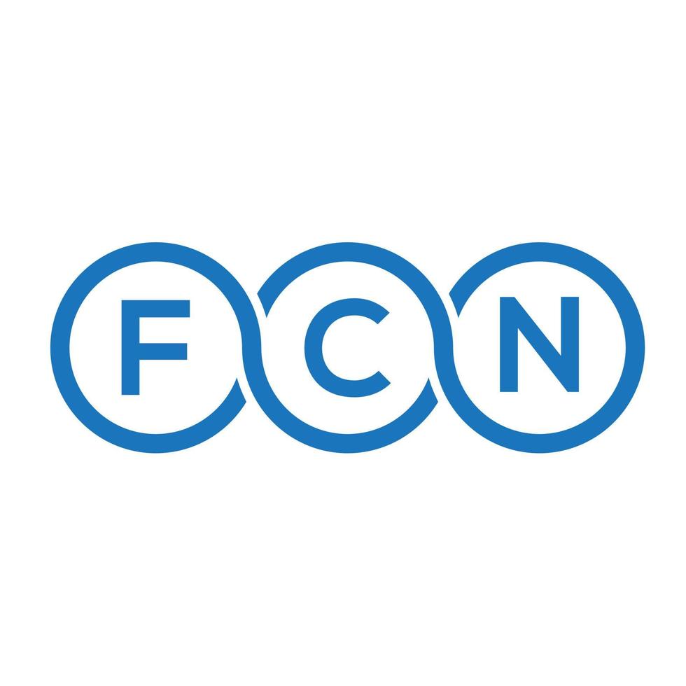 fcn brev logotyp design på svart bakgrund. fcn kreativa initialer brev logotyp koncept. fcn brev design. vektor