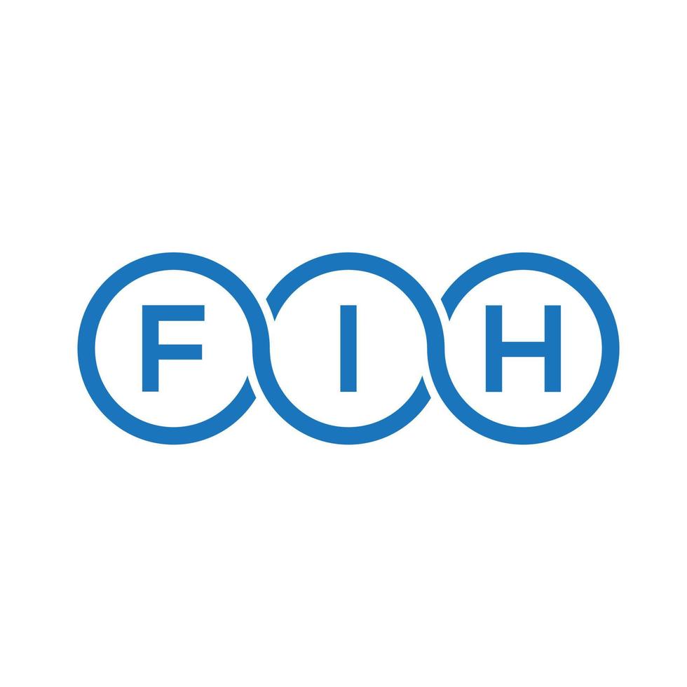 fih-Buchstaben-Logo-Design auf schwarzem Hintergrund. fih kreatives Initialen-Buchstaben-Logo-Konzept. fih Briefgestaltung. vektor