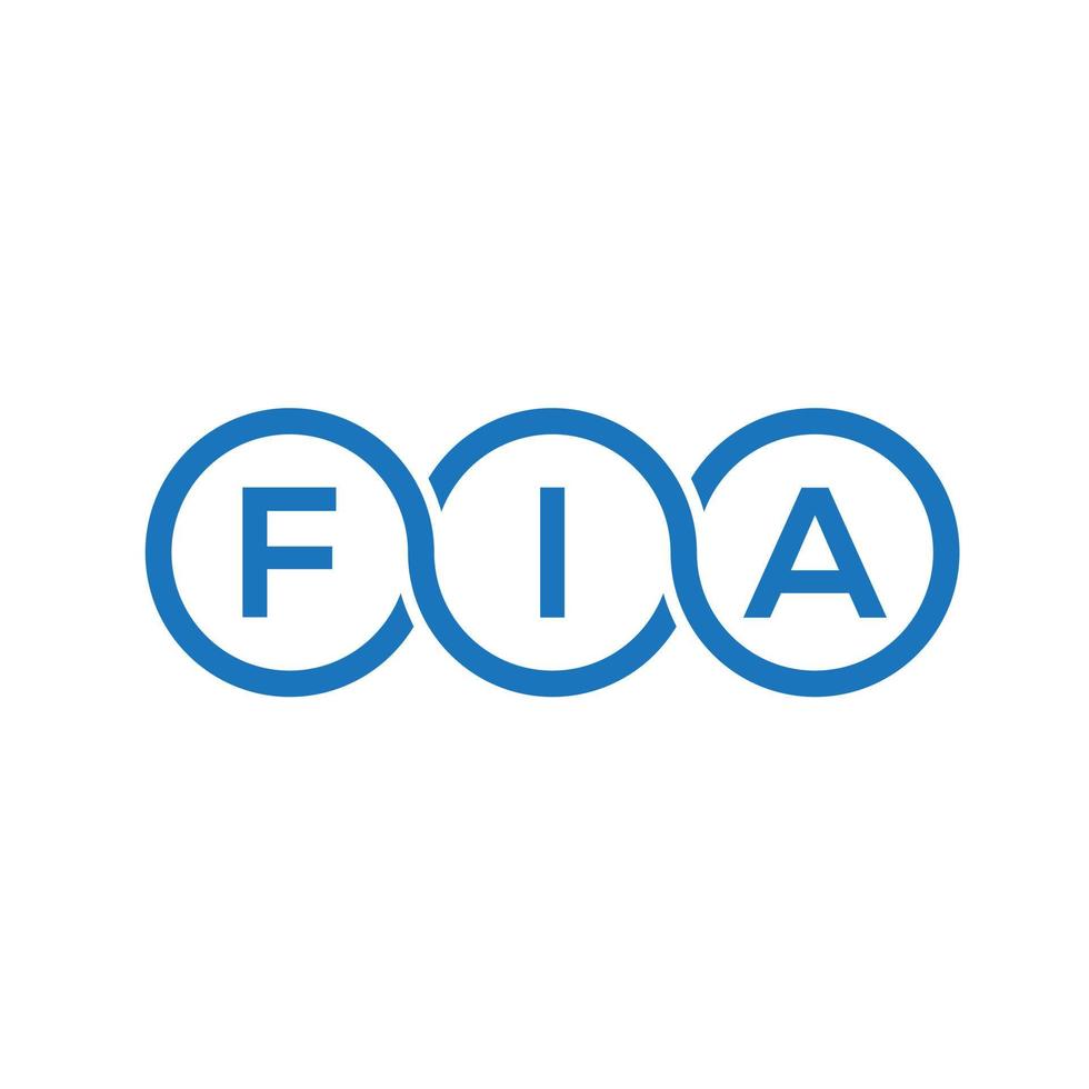fia-Brief-Logo-Design auf schwarzem Hintergrund. fia kreatives Initialen-Brief-Logo-Konzept. fia Briefdesign. vektor