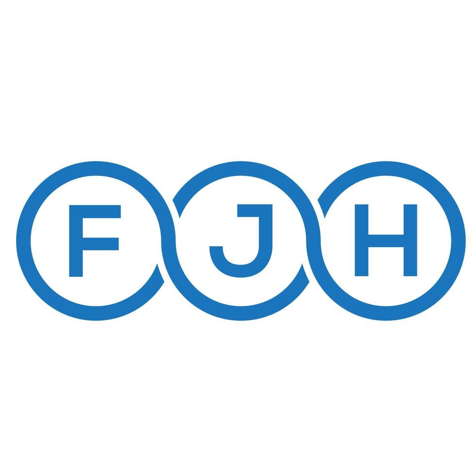 fjh-Buchstaben-Logo-Design auf schwarzem Hintergrund. fjh kreative Initialen schreiben Logo-Konzept. fjh Briefgestaltung. vektor