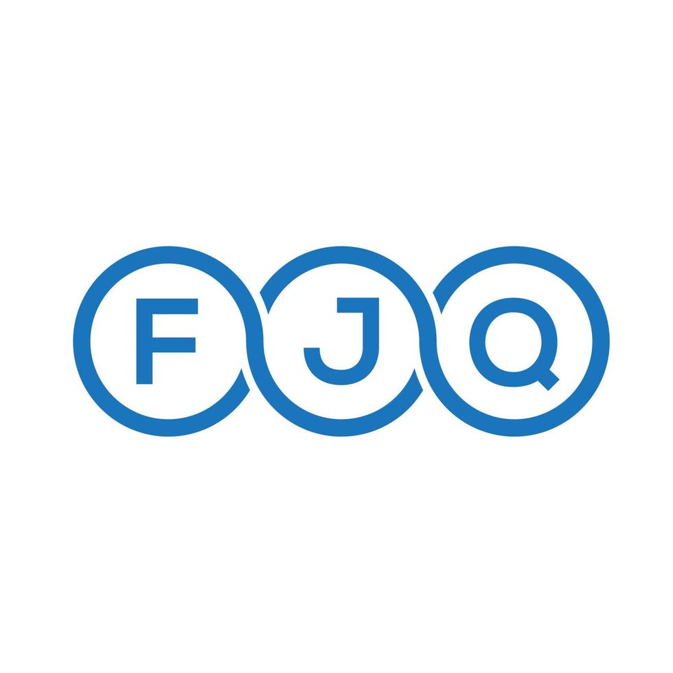 fjq brev logotyp design på svart bakgrund. fjq kreativa initialer brev logotyp koncept. fjq bokstavsdesign. vektor