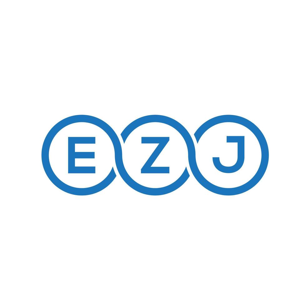 ezj brev logotyp design på svart bakgrund. ezj kreativa initialer brev logotyp koncept. ezj bokstavsdesign. vektor