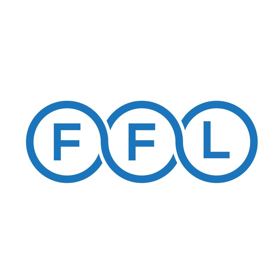 ffl brev logotyp design på svart bakgrund. ffl kreativa initialer brev logotyp koncept. ffl bokstavsdesign. vektor
