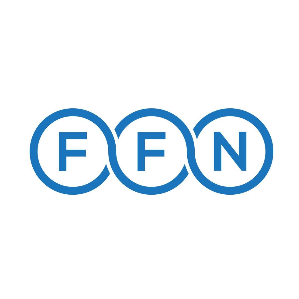 ffn-Buchstaben-Logo-Design auf schwarzem Hintergrund. ffn kreative Initialen schreiben Logo-Konzept. ffn Briefgestaltung. vektor