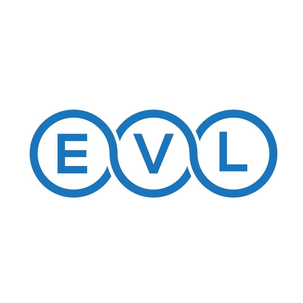 evl brev logotyp design på svart bakgrund. evl kreativa initialer brev logotyp koncept. evl bokstavsdesign. vektor