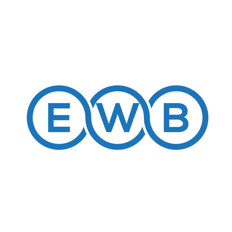 ewb-Buchstaben-Logo-Design auf schwarzem Hintergrund. ewb kreative Initialen schreiben Logo-Konzept. ewb Briefgestaltung. vektor