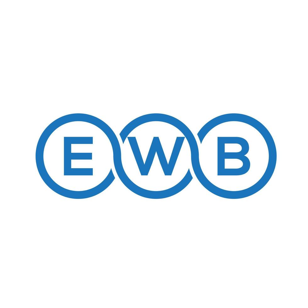ewb brev logotyp design på svart bakgrund. ewb kreativa initialer brev logotyp koncept. ewb bokstavsdesign. vektor