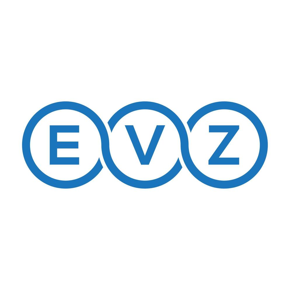 evz brev logotyp design på svart bakgrund. evz kreativa initialer brev logotyp koncept. evz bokstavsdesign. vektor