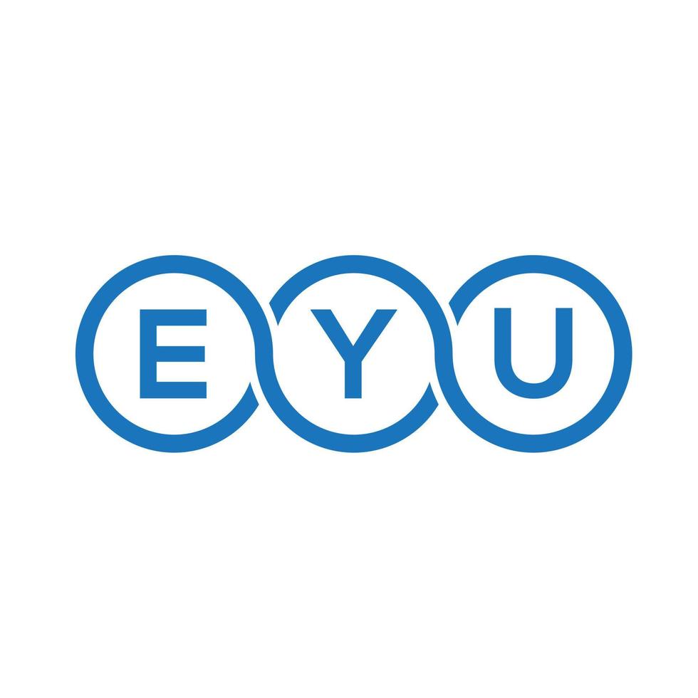eyu brev logotyp design på svart bakgrund. eyu kreativa initialer brev logotyp koncept. eyu bokstavsdesign. vektor
