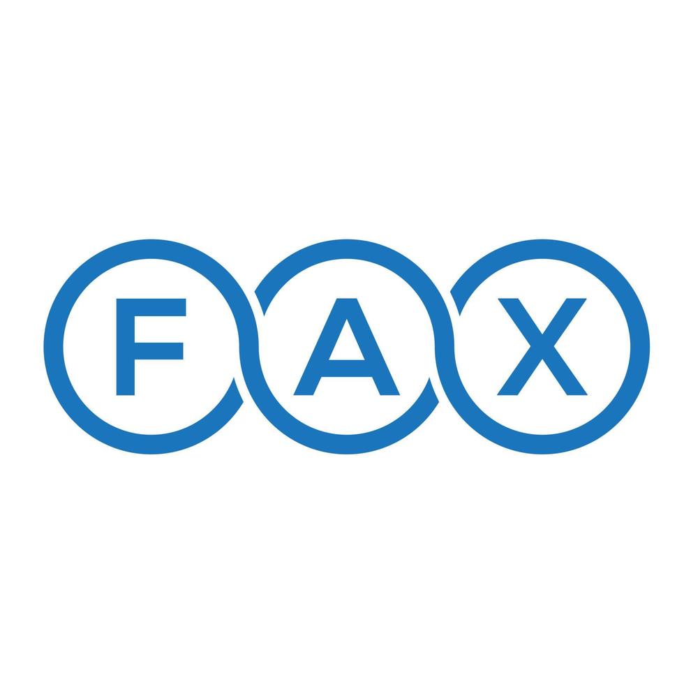 fax brev logotyp design på svart bakgrund. fax kreativa initialer brev logotyp koncept. fax brev design. vektor