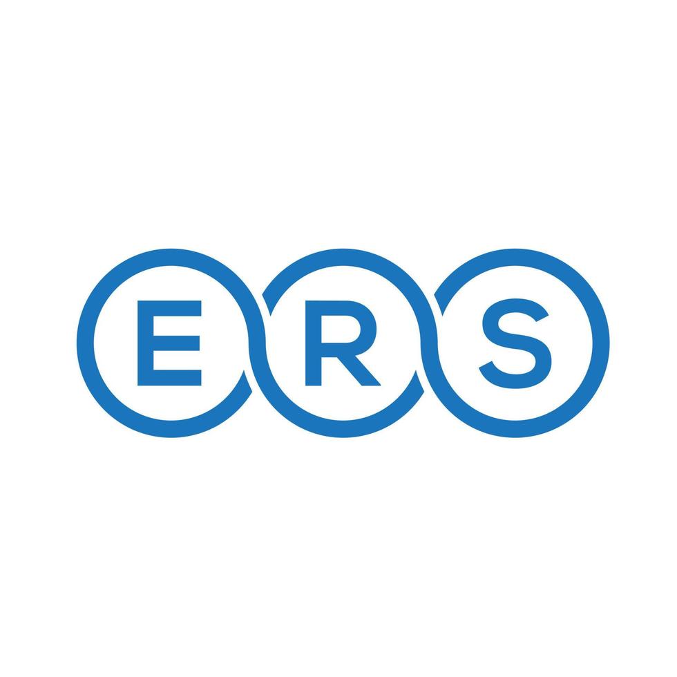 ers-Brief-Logo-Design auf schwarzem Hintergrund. ers kreative Initialen schreiben Logo-Konzept. ers Briefgestaltung. vektor