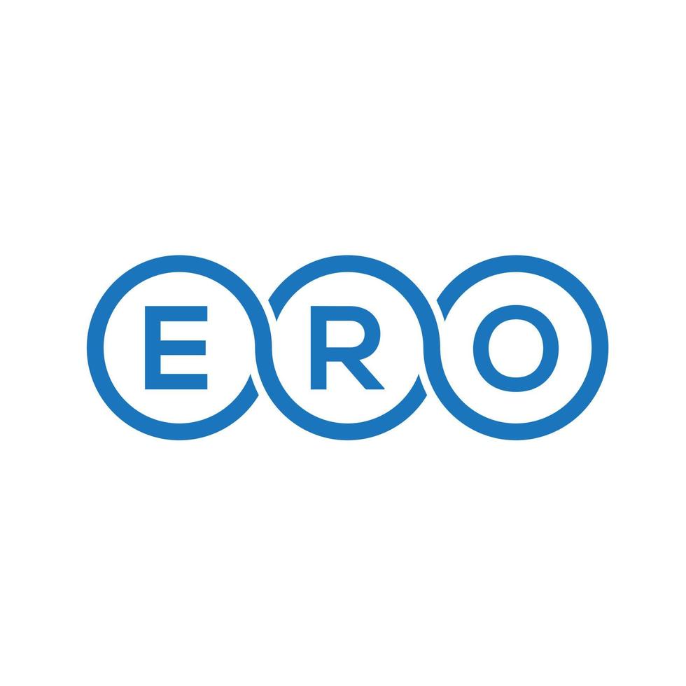 ero-Buchstaben-Logo-Design auf schwarzem Hintergrund. ero kreative Initialen schreiben Logo-Konzept. Ero-Buchstaben-Design. vektor