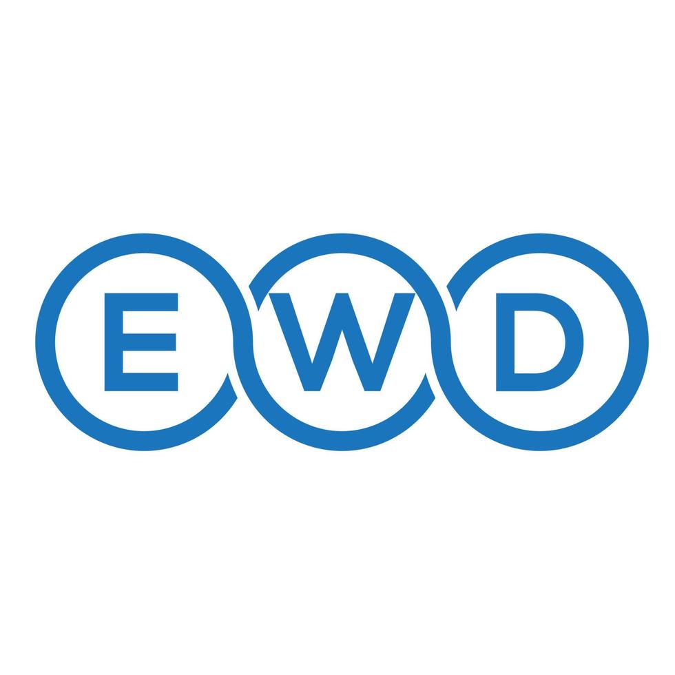 ewd kreative Initialen schreiben Logo-Konzept. ewd-Buchstaben-Design. ewd-Buchstaben-Logo-Design auf schwarzem Hintergrund. ewd kreative Initialen schreiben Logo-Konzept. ewd Briefgestaltung. vektor