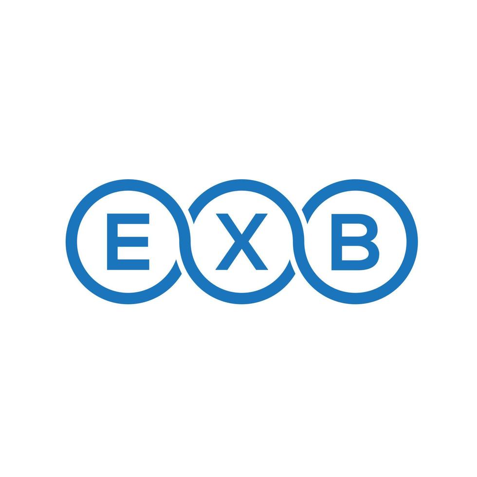 exb-Brief-Logo-Design auf schwarzem Hintergrund. exb kreative Initialen schreiben Logo-Konzept. exb Briefgestaltung. vektor