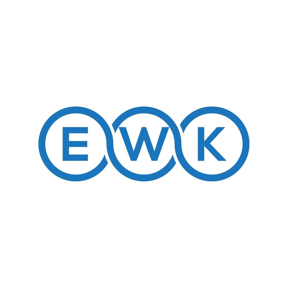 ewk-Buchstaben-Logo-Design auf schwarzem Hintergrund. ewk kreative Initialen schreiben Logo-Konzept. ewk Briefgestaltung. vektor