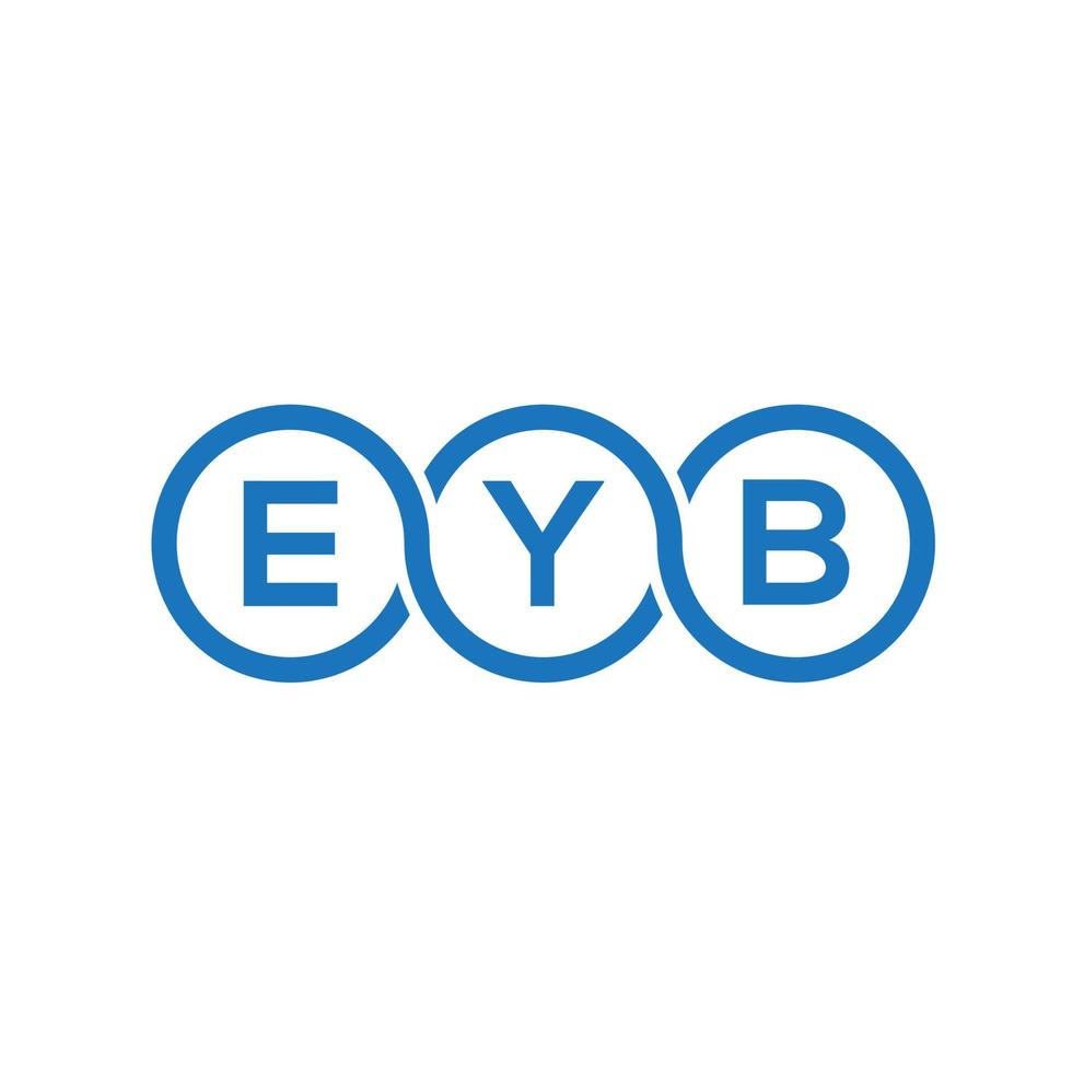 eyb brev logotyp design på svart bakgrund. eyb kreativa initialer brev logotyp koncept. eyb bokstavsdesign. vektor