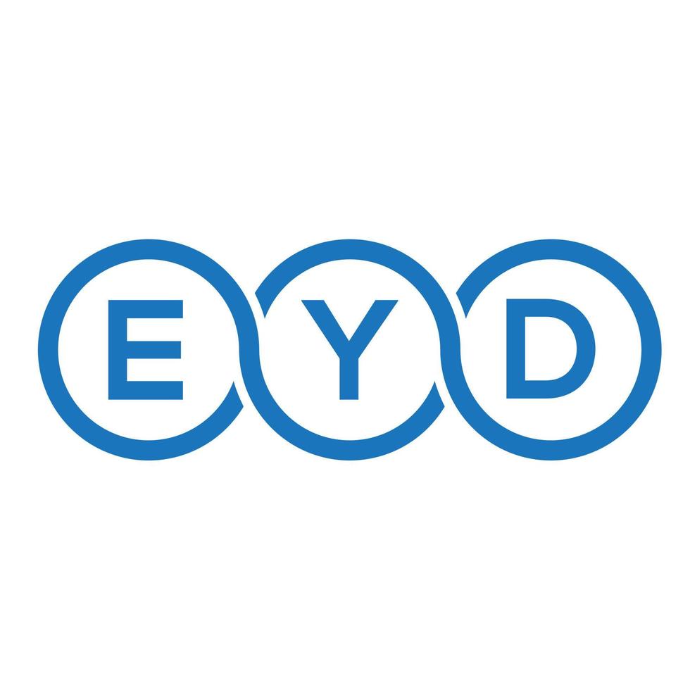 eyd-Buchstaben-Logo-Design auf schwarzem Hintergrund. eyd kreatives Initialen-Buchstaben-Logo-Konzept. Eyd-Briefgestaltung. vektor