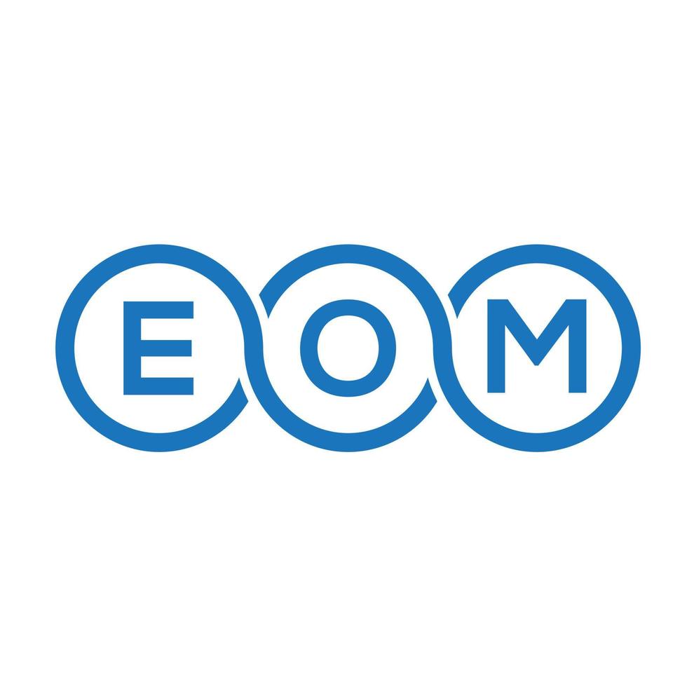 eom brev logotyp design på svart bakgrund. eom kreativa initialer brev logotyp koncept. eom bokstavsdesign. vektor