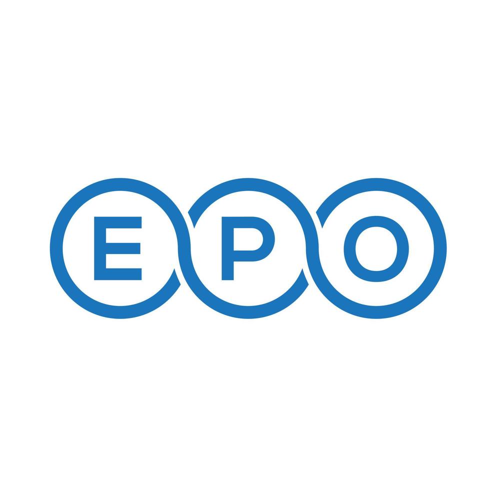 epo brev logotyp design på svart bakgrund. epo kreativa initialer brev logotyp koncept. epo-bokstavsdesign. vektor