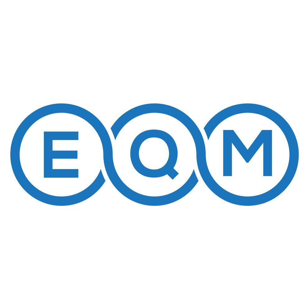 eqm brev logotyp design på svart bakgrund. eqm kreativa initialer bokstavslogotyp koncept. eqm bokstavsdesign. vektor