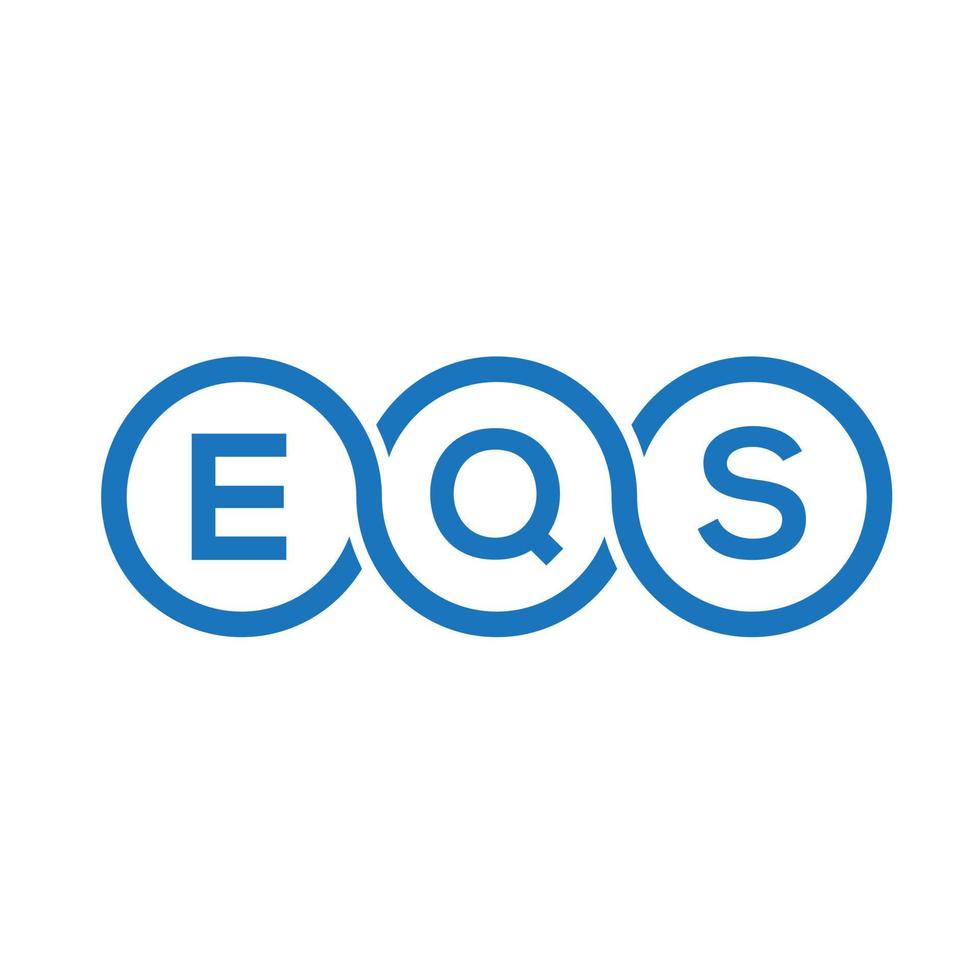 eqs-Buchstaben-Logo-Design auf schwarzem Hintergrund. eqs kreatives Initialen-Buchstaben-Logo-Konzept. Eqs Briefgestaltung. vektor