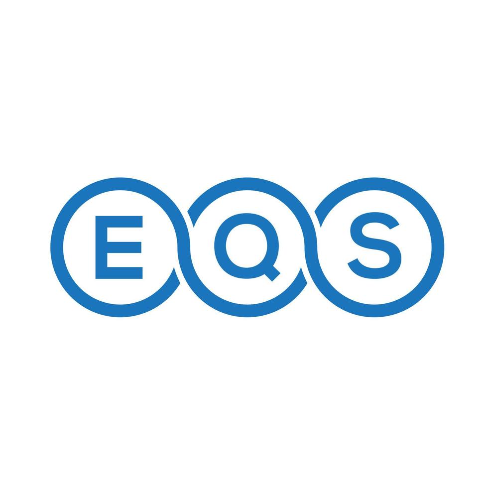 eqs brev logotyp design på svart bakgrund. eqs kreativa initialer bokstavslogotyp koncept. eqs bokstavsdesign. vektor